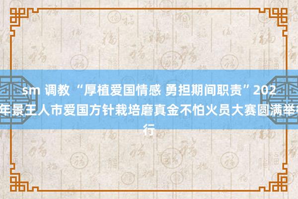 sm 调教 “厚植爱国情感 勇担期间职责”2024年景王人市爱国方针栽培磨真金不怕火员大赛圆满举行