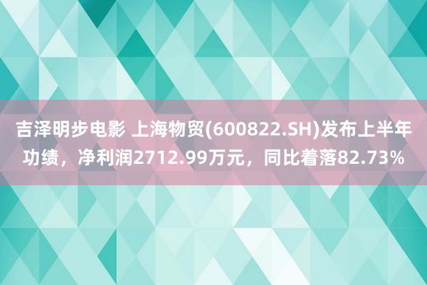 吉泽明步电影 上海物贸(600822.SH)发布上半年功绩，净利润2712.99万元，同比着落82.73%