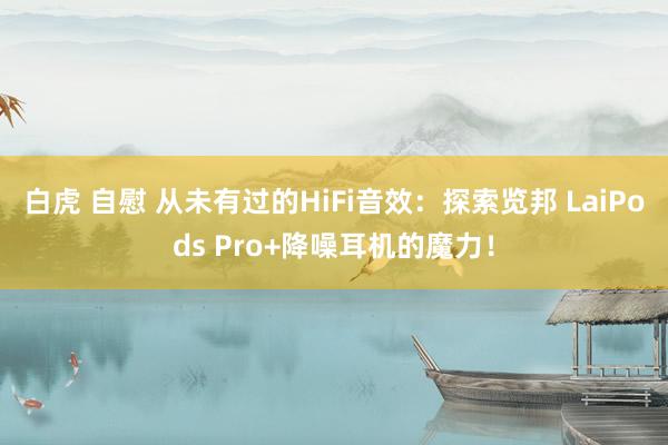 白虎 自慰 从未有过的HiFi音效：探索览邦 LaiPods Pro+降噪耳机的魔力！