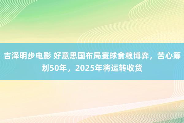 吉泽明步电影 好意思国布局寰球食粮博弈，苦心筹划50年，2025年将运转收货