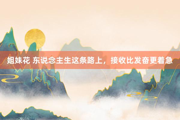 姐妹花 东说念主生这条路上，接收比发奋更着急